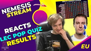 Nemesis Reacts to VIT Perkz not SMURFING in LEC QUIZ