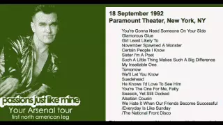 Morrissey - September 18, 1992 - New York, NY (Full Concert) LIVE
