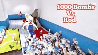 Ice Scream 4 Rod Vs 1000 Bomb Trap | Ice Scream 4