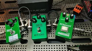 Maxon OD808 year 2006, MXR GT-OD Custom year 2006, Noahsark Green OD