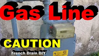 How To Dig Around The Gas Line, DIY for French Drain