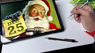 Santa Claus drawing,  Christmas drawing,  New Art Competition