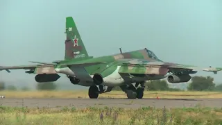 Russian Su-25SM live fire exercise in Kyrgyzstan