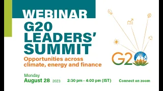 G20 Summit Opportunities Across Climate, Energy and Finance | COP28