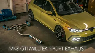 MK8 Golf GTI Milltek Sport Catback Exhaust (sound comparison)