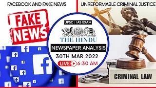 30 March 2022 | The Hindu Newspaper Analysis | Daily Current Affairs UPSC CSE |