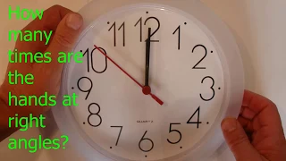 How Many Times are the Clock's Hands at Right Angles During a 24 Hour Day - Puzzle Tutorial