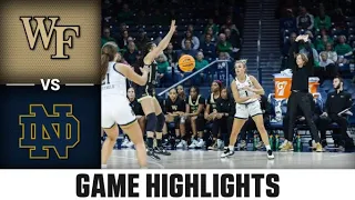 Wake Forest vs. Notre Dame Women's Basketball Highlights (2022-23)