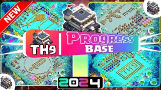 BUILD the Perfect TH9 PROGRESS BASE! TH9 Troll + Funny Base Link 2024