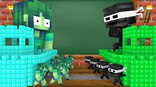 Monster School : Wither Ninja Sad Life Story - Minecraft Animation