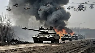 May 19! Ukraine Slaughters 30 KA-52 Helicopters Escorting Russian T-72 Tank Convoy in Avdiivka
