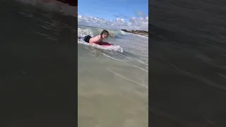 Boogie Boarding a small wave