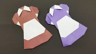 How to make Origami Dresses - Paper Crafts wedding dress