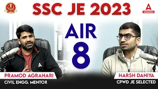 SSC JE 2023 AIR-8 Harsh Dahiya से जाने पढ़ने का सही तरीक़ा { CPWD JE Civil Selected }