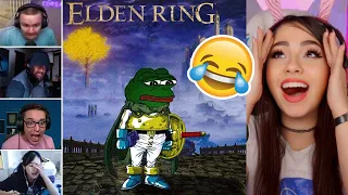 Bunny REACTS to Streamers Funny Rage in ELDEN RING !!!