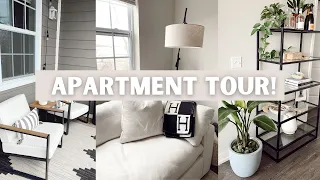 MY FULL APARTMENT TOUR!! Restoration Hardware look for less // lots of neutral & very organized