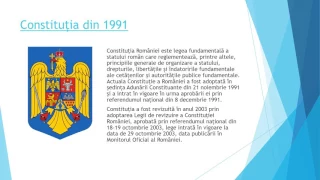 Constituția din 1991 - PROIECT -