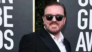 Former Golden Globes host Ricky Gervais absent to accept show's first stand-up award