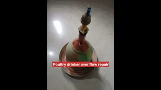 Repair auto drinker in poultry farm