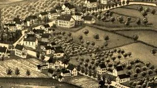 Westford Massachusetts 1886 Panoramic Bird's Eye View Map 7531