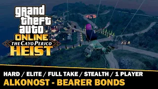 GTA Online Cayo Perico Heist - Solo 1 Player Full Take Elite Alkonost Halo Jump - Bearer Bonds