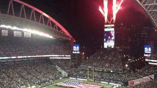 Low Blackhawk Helicopter Flyover Centurylink Field MNF Seahawks Bills Seattle November 7 2016