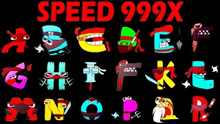 Alphabet Lore But Everyone Ninjas - Monster - Evil - Baby - Rainbow Friend (Speed 999X)