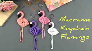 Macrame Keychain Flamingo | Macrame Souvenir @Kreasi Erny