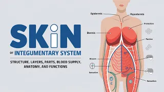 Skin or Integumentary System, structure of skin, layers of skin and functions of skin in Hindi/Urdu