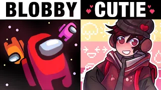 AMONG US BLOBS AS CHARACTERS | [Speedpaint and Voiceover]