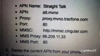 APN Settings for Straight Talk Samsung Galaxy Note w/Link
