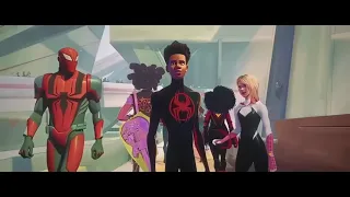 Miles Morales meets The Spider Society: Spider-Man: Across The Spiderverse