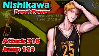 Nishikawa Boost Power. Attack 318. Jump 193. The Spike Colosseum. Volleyball 3x3