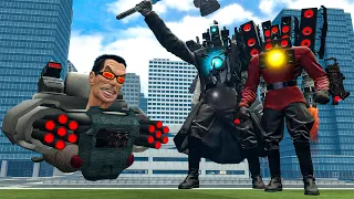 NEW ULTIMATE G-MAN SKIBIDI TOILET VS UPGRADED TITAN CAMERAMAN AND SPEAKERMAN BOSSES In Garry's Mod!