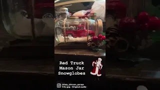 DIY Snow Globe | Red Truck Christmas decor