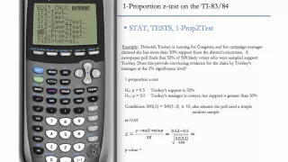 1-Proportion Z-Test (Hypothesis Testing) (TI-83 & TI-84)
