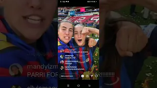 barca vs wolfsburg final uwcl 2023 - Patri guijarro instagram live after match