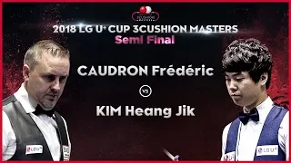[3 Cushion] CAUDRON Frédéric v KIM Heang Jik l 2018 LG U⁺ Cup 3Cushion Masters l SF_01 I Billiards