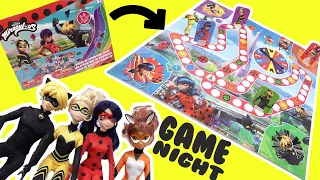 Miraculous Ladybug Game Night with Cat Noir, Vesperia, Rena Rouge Dolls! Power Up Adventure Game