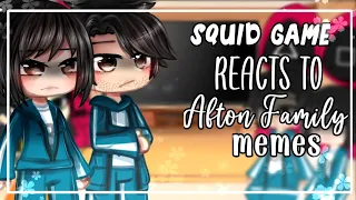 Squid game reacts to Afton Family memes || FNaF || Gacha || 🥀