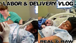 LABOR & DELIVERY VLOG | INDUCED AT 40 WEEKS **REAL + RAW **