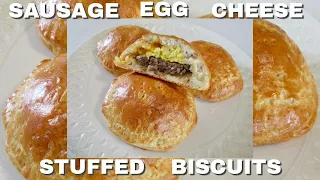 SAUSAGE, EGG, & CHEESE STUFFED BISCUITS