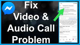 FIX Messenger Video & Voice Call Problem!