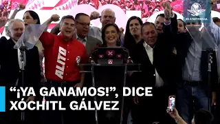 Xóchitl Gálvez se declara ganadora de la elección presidencial