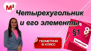 ЧЕТЫРЕХУГОЛЬНИК и его элементы. §1 геометрия 8 класс