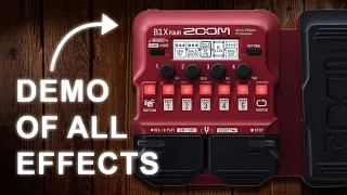 ZOOM B1X Four Demo of all Bass Effects // Showcase