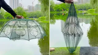 Foldable Umbrella Fishing Net Demo 2021-Does it Work？