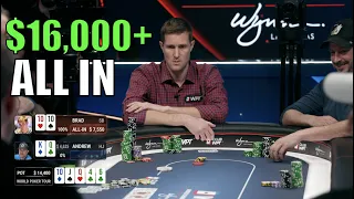 SET In $16,000+ ALL IN Pot vs Friend/Mentor!! Vegas Matt Jams And I Have The Nuts! Poker Vlog Ep 289