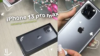 unboxing 🍏 iPhone 13 pro max (512gb/graphite) + accessories (asmr)