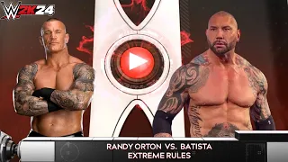 Full Match - Randy Orton vs Batista: Extreme Rules Match|WWE 2K24